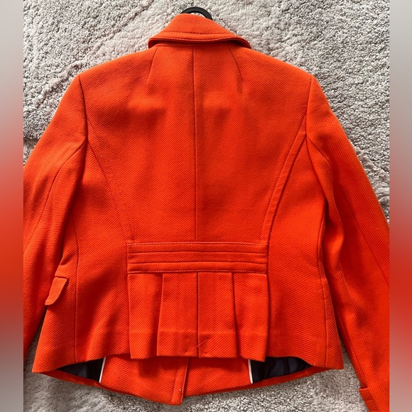 Banana Republic Pea Coat Orange Size XSmall Metal Buttons - Picture 11 of 11